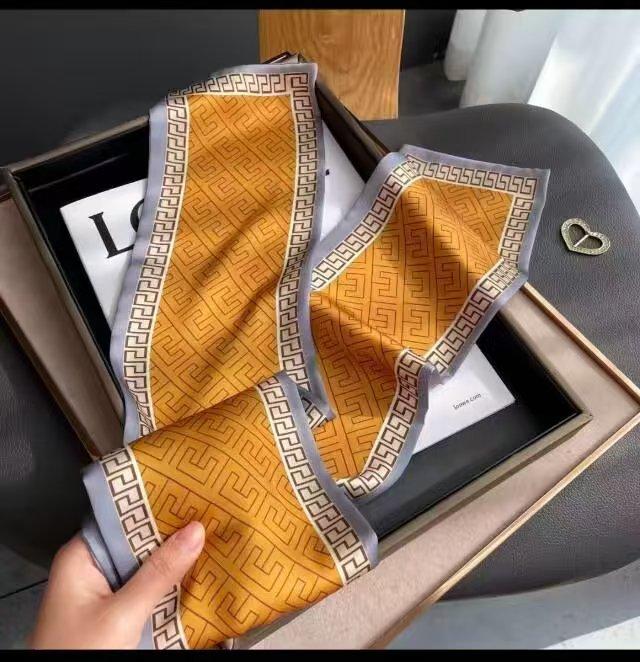 Big Brand Double-sided Printed Long Headband Silk Scarf Hin Scarf Ribbon Tie Bag Decoration Suit Scarf Waist Belt Multi Function
