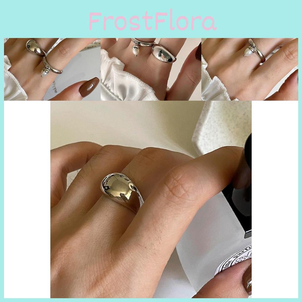 Minimalist Geometric Copper Pendant Ring For Women Stylish Ins Style Smooth Finish
