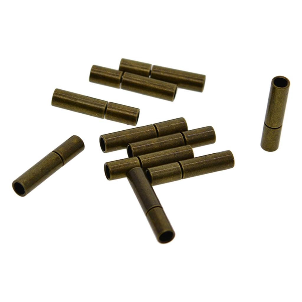 10Pcs Strong Bayonet Clasps 3mm Round PU Leather Cord Buckle Ends for Jewellery