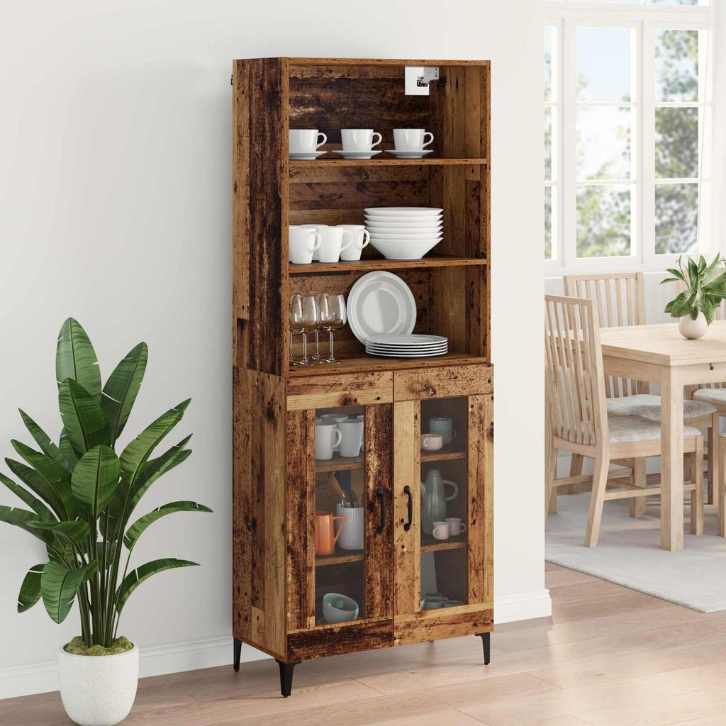 Highboard Reclaimed Wood 69.5 x 34 x 180 cm Particleboard