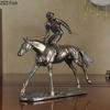 Horse Racing Statue Resin Crafts Jockey Rider Ornaments Desk Decoration Athlete Sculpture Room Aesthetics Horse Furnishings