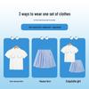 Montagut Girls' Summer Plaid Shirt & Skirt Set