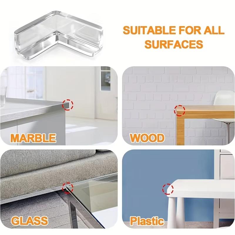 4-12PC L-shaped Table Protectors Corner Baby Safety Soft Rubber Anti-collision Strip Transparent Anti Collision Soft Guard