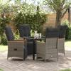 VidaXL 5-Piece Garden Dining Set with Gray Cushions Poly Rattan 3379626