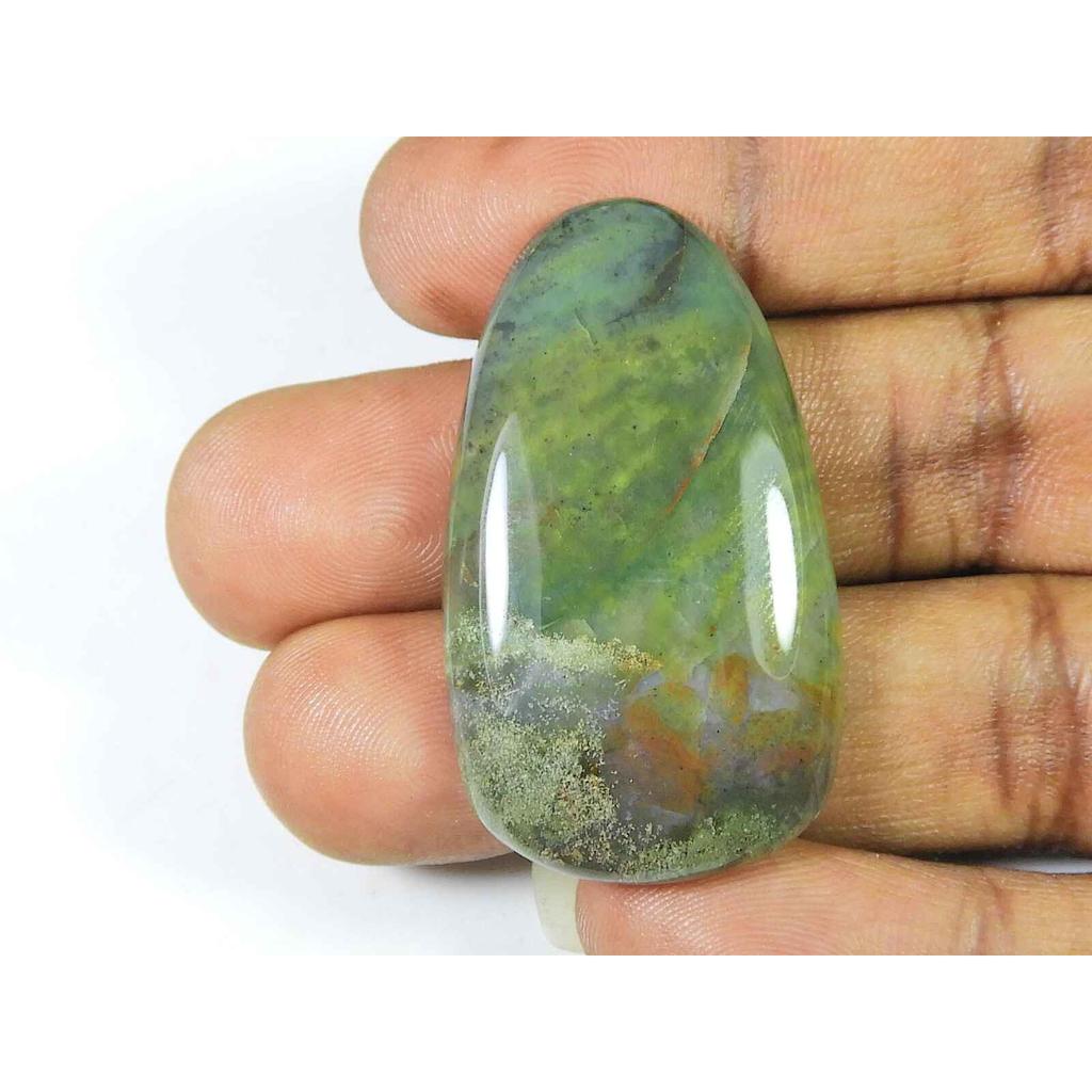 65Cts. Natural Affrican Bloodstone Oval Cabochon Loose Gemstone 25X43X07 MM SK-1832