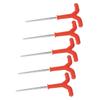 5PCS Threaded Shaft Ice Anchor Set Metal Plastic Tent Stakes Heavy Duty Ground Anchors  Pole Holding