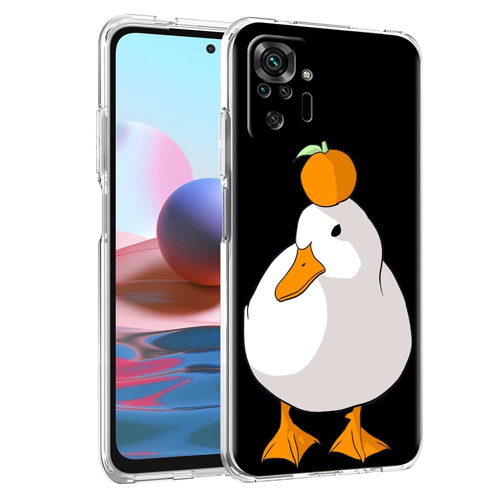 Cartoon Doubt Duck Phone Case For Xiaomi Redmi Note 12 4G 11 10 Pro 5G 10C 10S 9S 9 9T 8T 9C 9A 8 8A 7 K50 K40 Gaming Cover