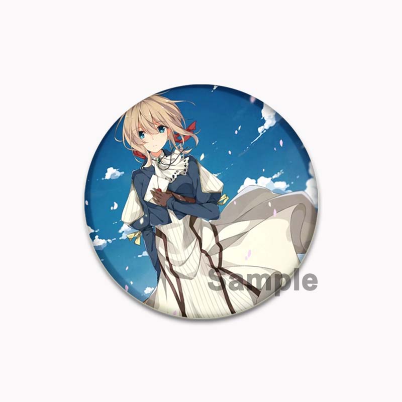 

32/44/58 мм 58 мм Ювелирные изделия Аксессуары Подарки Аниме Фиолетовый Эвергарден Броши Косплей Значки ручной работы Булавки для лацканов Рюкзак Одежда Украшения 44mm