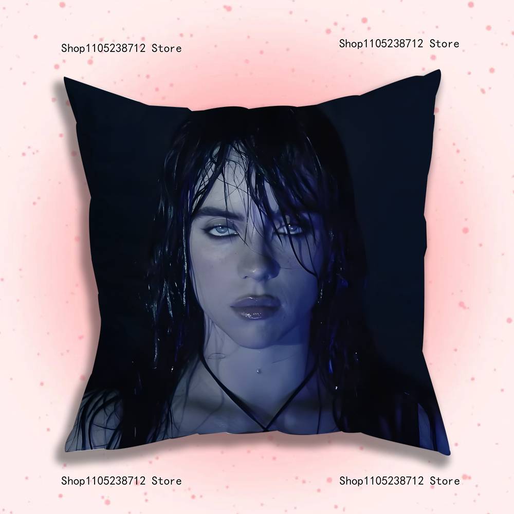 Famous Singer B-billieS Pillow Covers Cartoon Sofa Decorative Home Double-sided Printing Short Plush Cute Cushion Cover