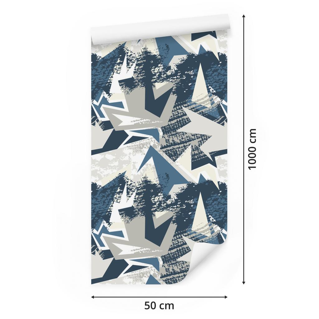Graffiti wallpaper in muted colors for living room and bedroom 50x1000