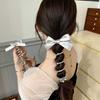 Bowknot Telephone Wire Hair Band Simple Durable Braided Hair Tie Highly Elastic Bubble Braid Headwear Hair Accessories