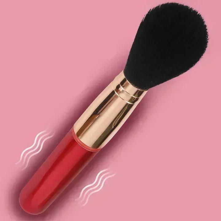 Vibrating Makeup Brush Brush Massage Strong Shock Female Orgasm Clitoral Stimulator 10 Speed Waterproof Adult Toys For Women Man