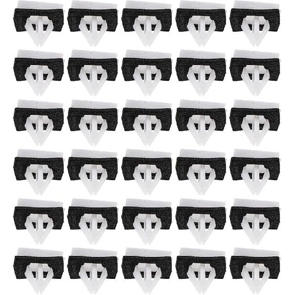 30pcs Exterior Rocker Panel Moulding Clips Retainers w/Sealer Fits for Ford Escape F-150 MKC Ranger Re# W715201-S300 W716351-S300