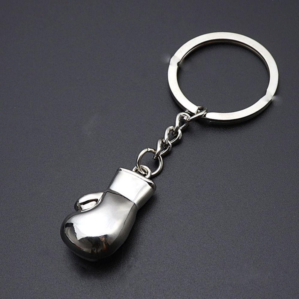 Boxing Glove Fitness Keychain Baseball Baseball Keyring Fitness Equipment Key Ring  Lucky Gift