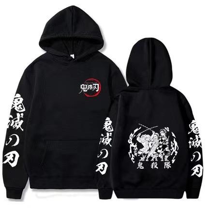 Hooded sweater ruffian handsome Internet celebrity hooded sweater animation new printed top jacket hot printing S чёрный