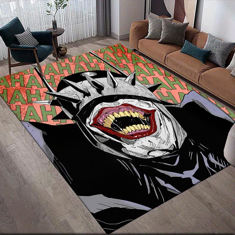 Clown Smile Anti-Slip Floor Mat, Rectangular Carpet for Bedroom, Game Room & Living Space Decor