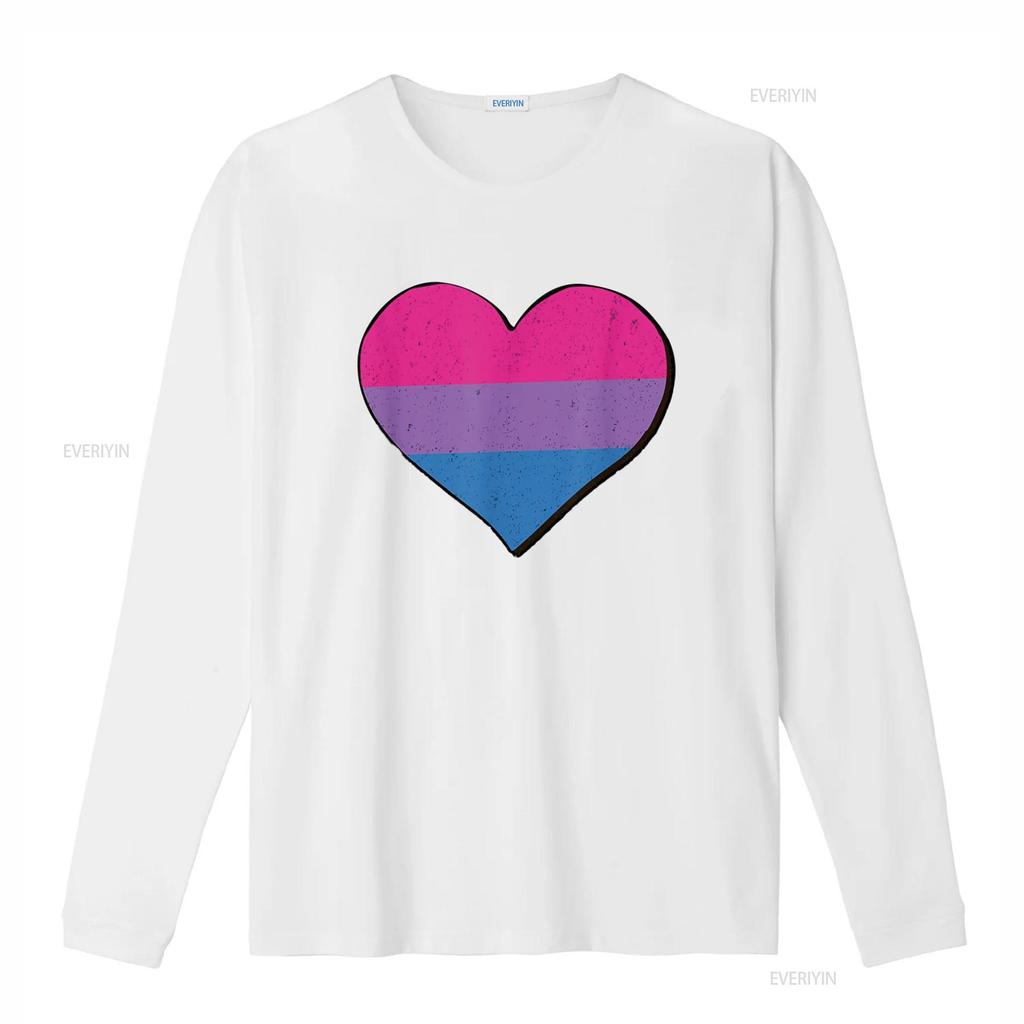 Bisexual Pride Flag Heart Bi T Shirt Vintage Washed Unisex Versatile Streetwear Breathable Designer Clothes Stylish