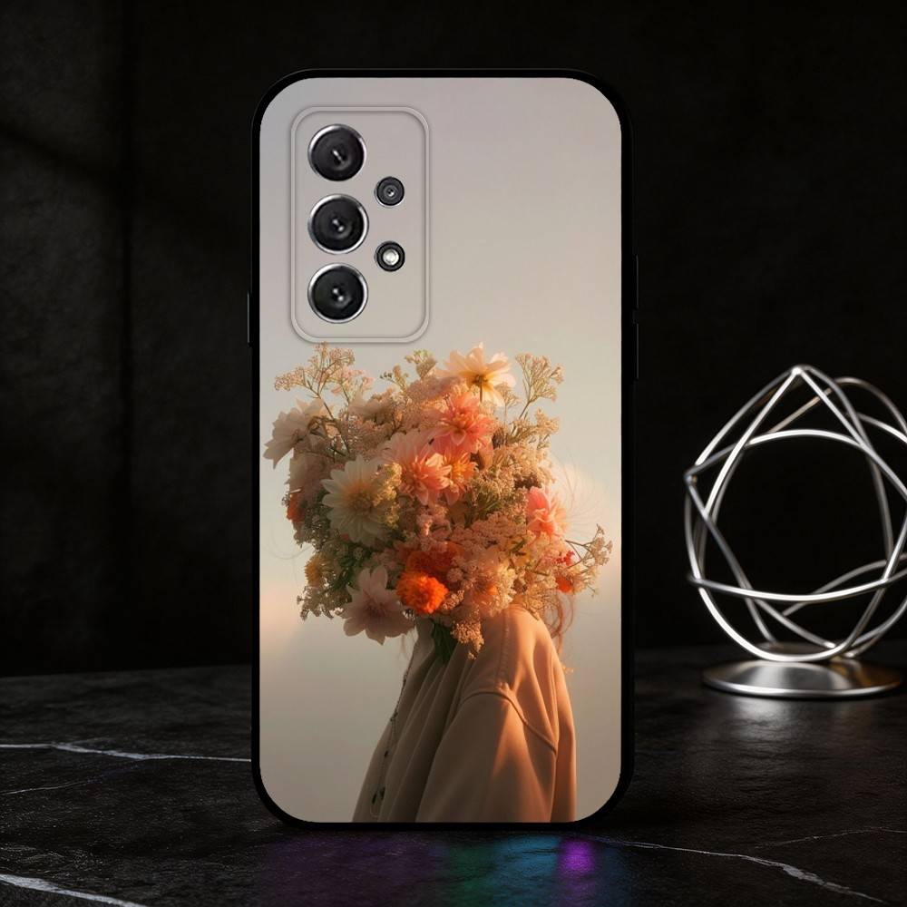 C-Creative portrait art phone Case For Samsung S25,24,21,22,23,30,Ultra,20,Plus,Fe,Lite,Note Soft Black Cover