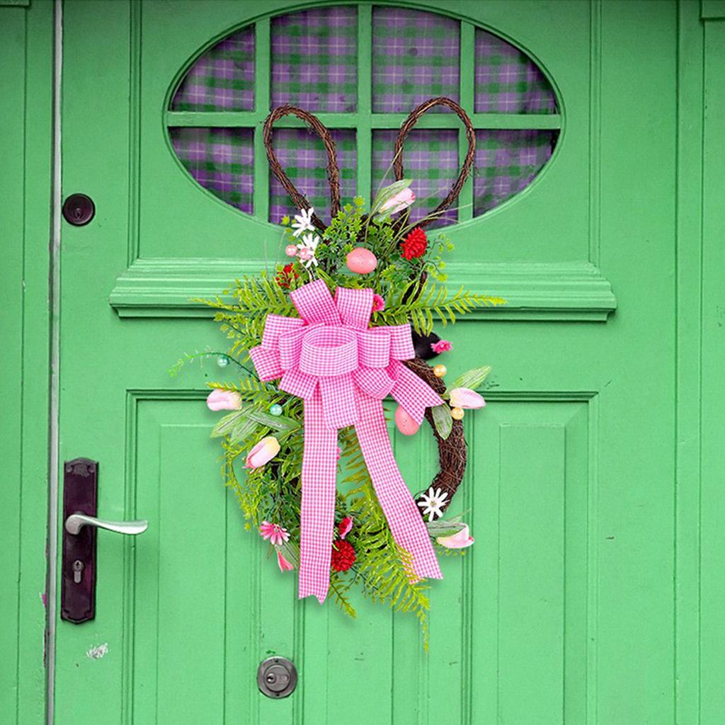 Velikonoční věnec Závěs na dveře, Umělý vaječný věnec Jarní Umělý květinový věnec Závěs na dveře