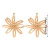 Bohemian Style Exaggerated Flower Ear Studs Zinc Zinc Alloy Hollow Floral Earrings  Bride