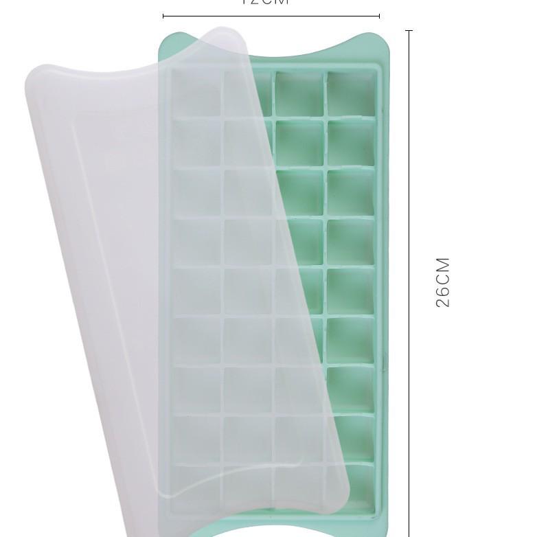 Silicone Ice Cube Tray with Lid, 36-Grid for Homemade Ice Cubes and Baby Food.