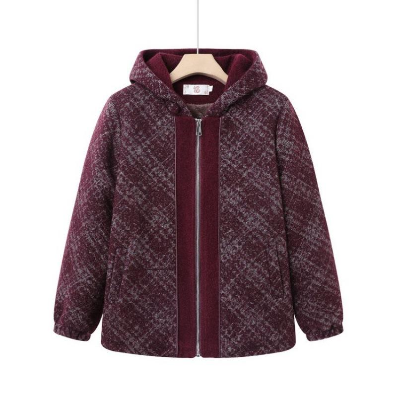 Winter velvet thickened jacket women's new winter cotton-padded clothes cold-proof hooded cotton-padded women's cardigan
