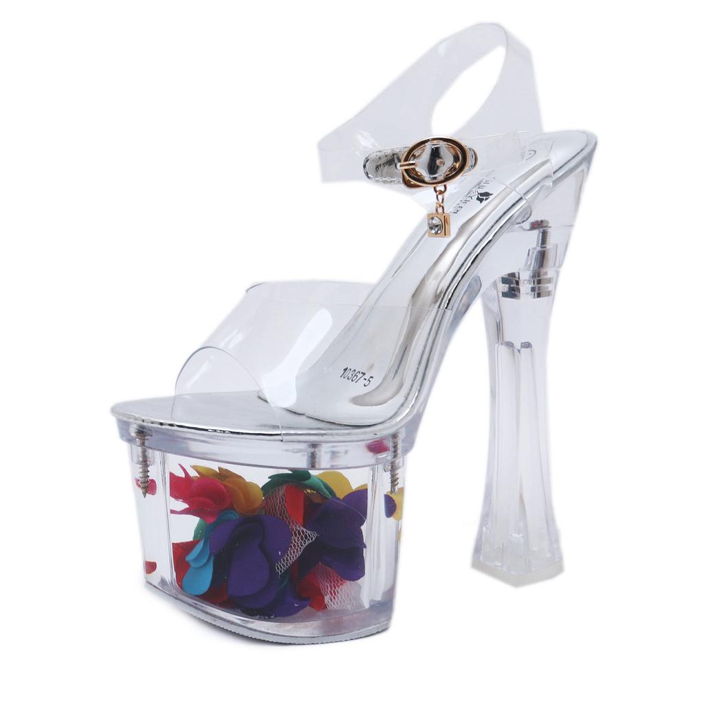 Women's 18CM Super High Heel Shoes - Autumn Waterproof Roman Fish Mouth, Sexy Nightclub Footwear