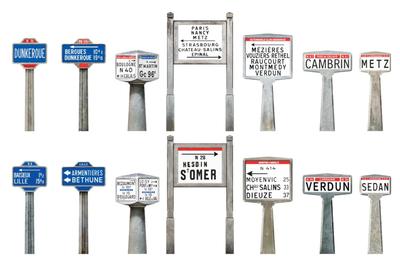 Miniart Concrete Road Signs In Eastern and Northern France Plastic Model MA35674 1/35 1930s-1940s (Scenery)