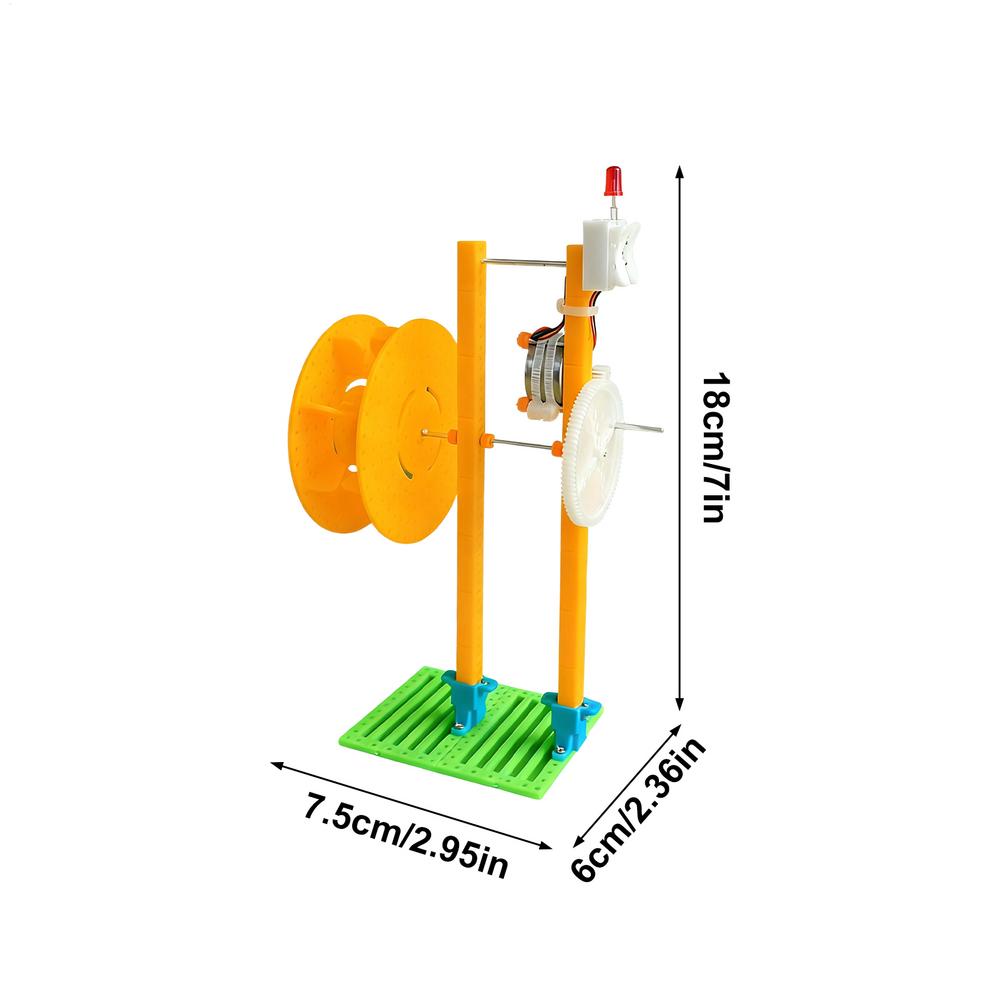 new Hand-cranked Generator Student Science and Technology Children s Handmade Diy Material Kids Building Projects оранжевый