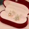 Exquisite Zircon Snowflake Stud Earrings - Versatile Luxury Christmas Jewelry