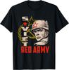 Soldado Del Ejrcito Rojo Sovitico Vintage CCCP Repblicas Socialistas Camiseta Tshirt Short Sleeve Casual  Cotton Shift