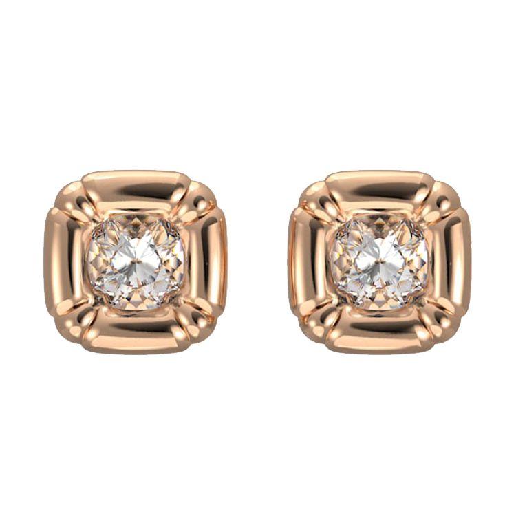Swarovski Dulcis Earrings Pillow Cut Imitation Crystal Rose Gold Women earrings 5617910 Box (Random Color)