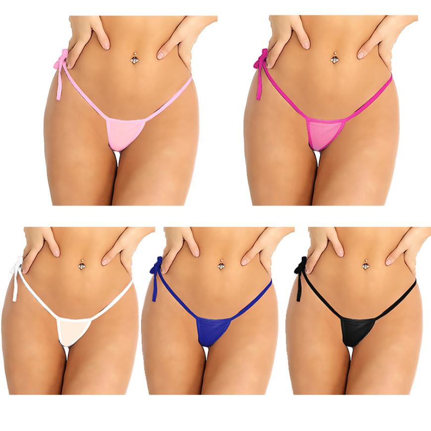 Ženy Síťovina s nízkým výstřihem T-Back Mini G-String Tanga Bikiny Kalhotky Spodní prádlo