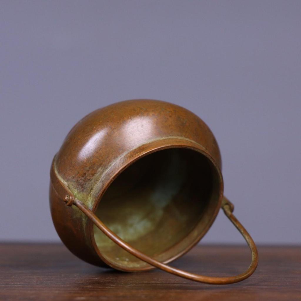Compact Copper Hand-Held Smoke Burner Classical Style with Domed