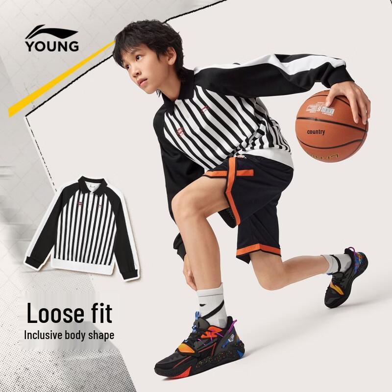 Li-Ning Youth Long Sleeve Loose Fit Sport Polo Shirt
