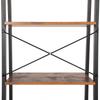 VASAGLE Ladder Shelf, Bookshelf, 4-Tier Industrial Storage Rack for Living Room, Bedroom, Kitchen, Rustic Brown and Black