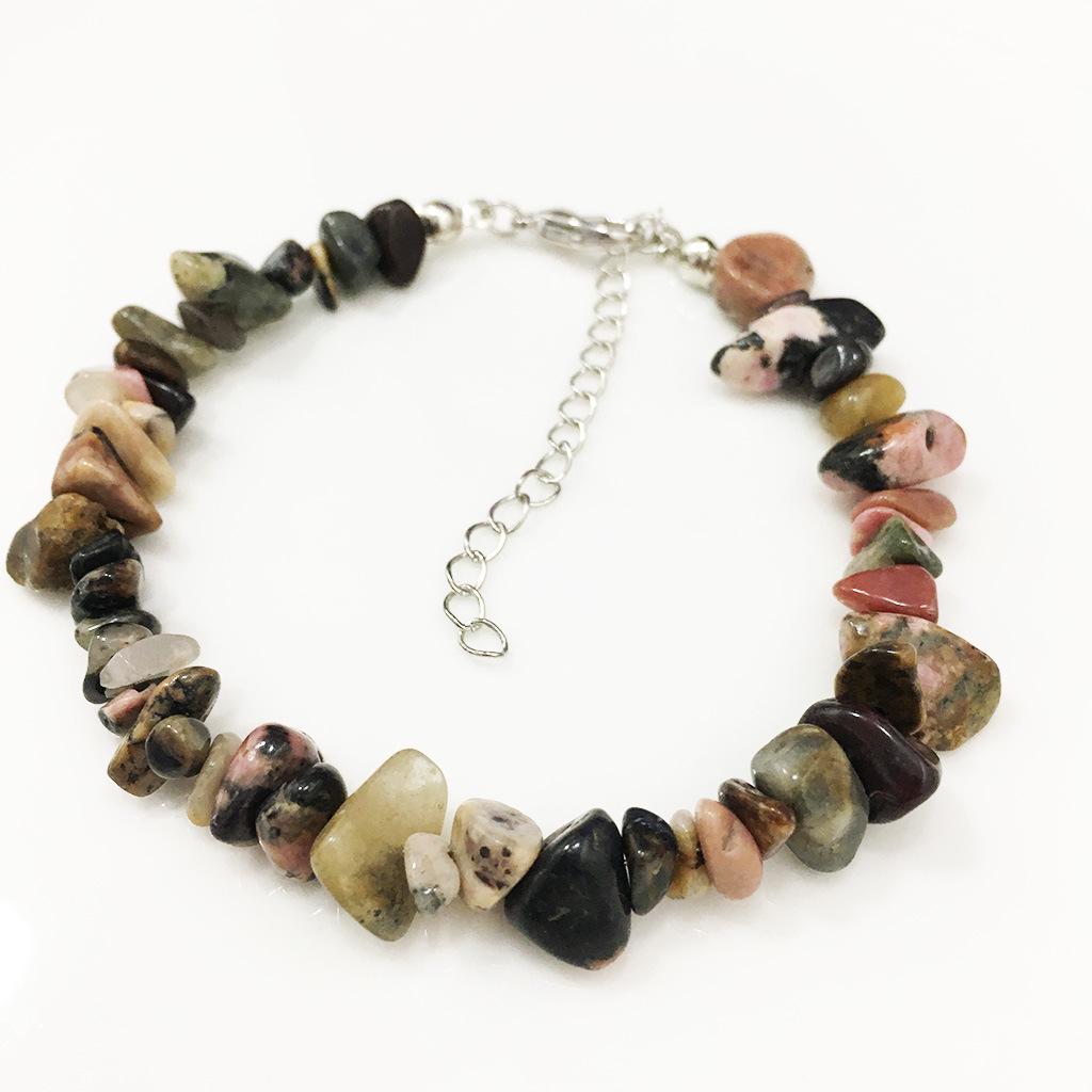 Pink Purple Agate Crystal Beaded Bracelet - Semi-Precious Gift for Female Students & Best Friends