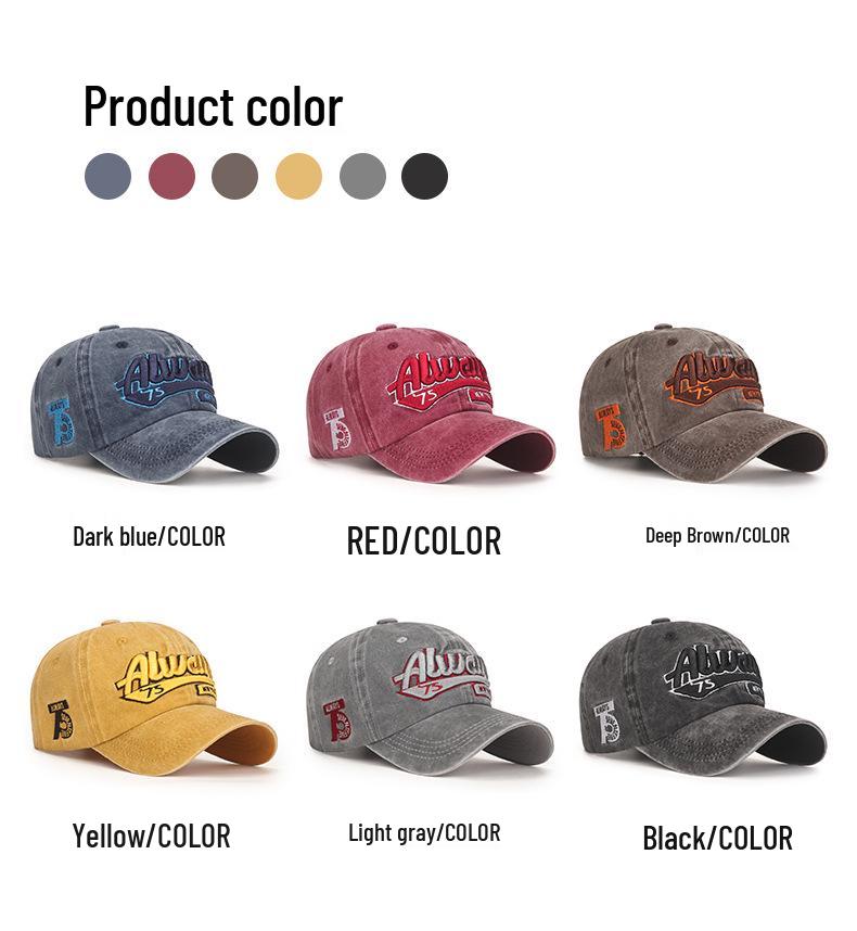 Adjustable Vintage Washed Baseball Cap - Men's & Women's Casual Distressed European/American Style Sun Hat
