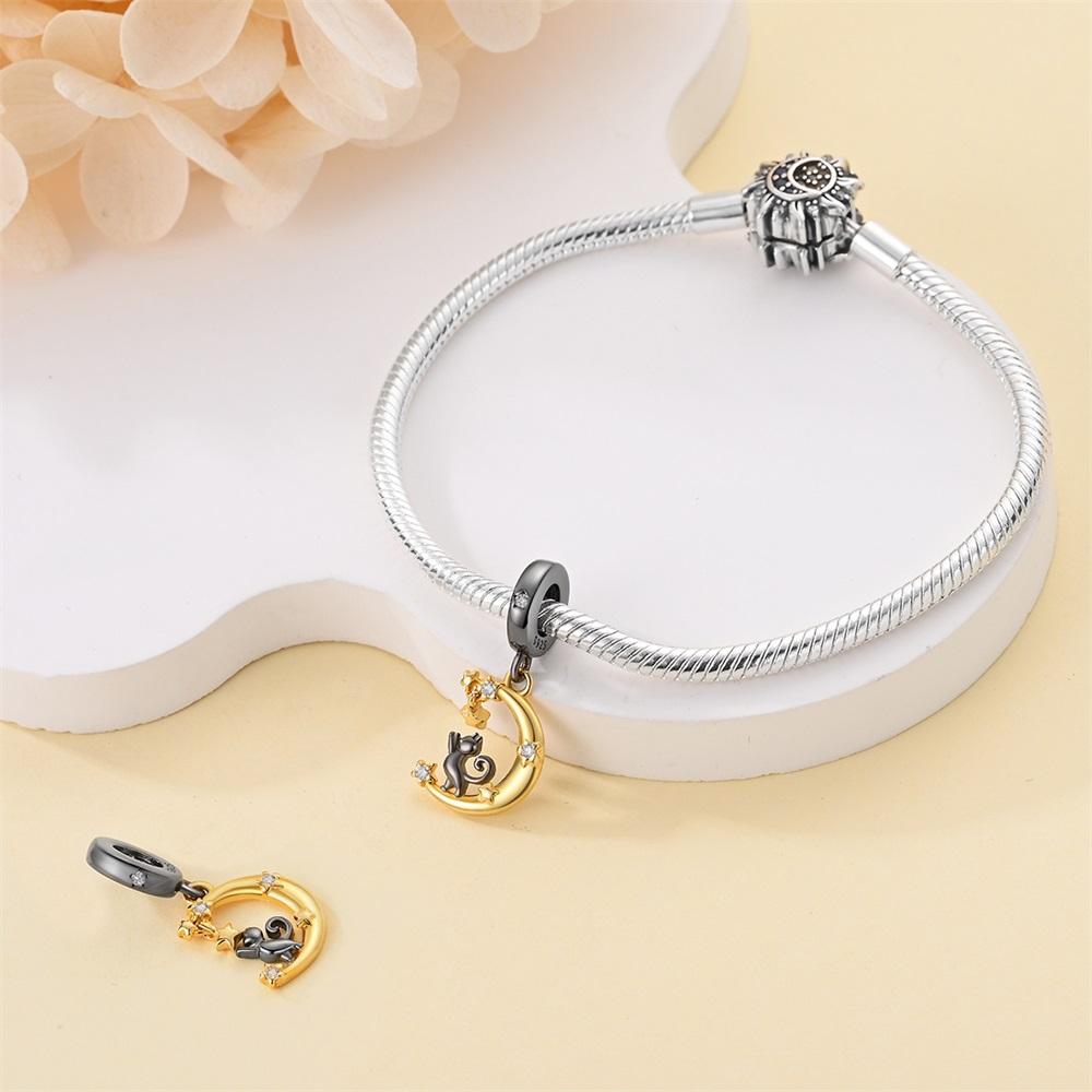 Plated 925 Silver Youth cheese mouse Charms Fit 925 Charms Bracelet Beads Jewelry Gifts for Women