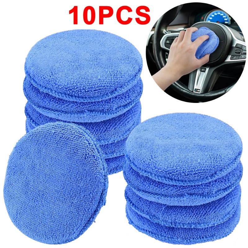 10 Pièces-1 Pièce Éponge de Polissage pour Cire de Voiture Pour Entretien Détaillé de Voiture Tampon de Polissage Fibre Superfine Dépoussiérage Entretien Éponge en Mousse Nettoyage