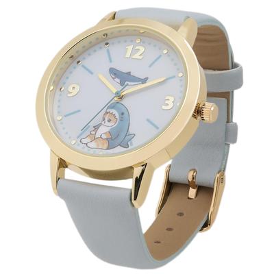 [Feldarbeit] Uhr Mofusand Hachi Rosa Lederarmband MSD002-3 Damen Blau