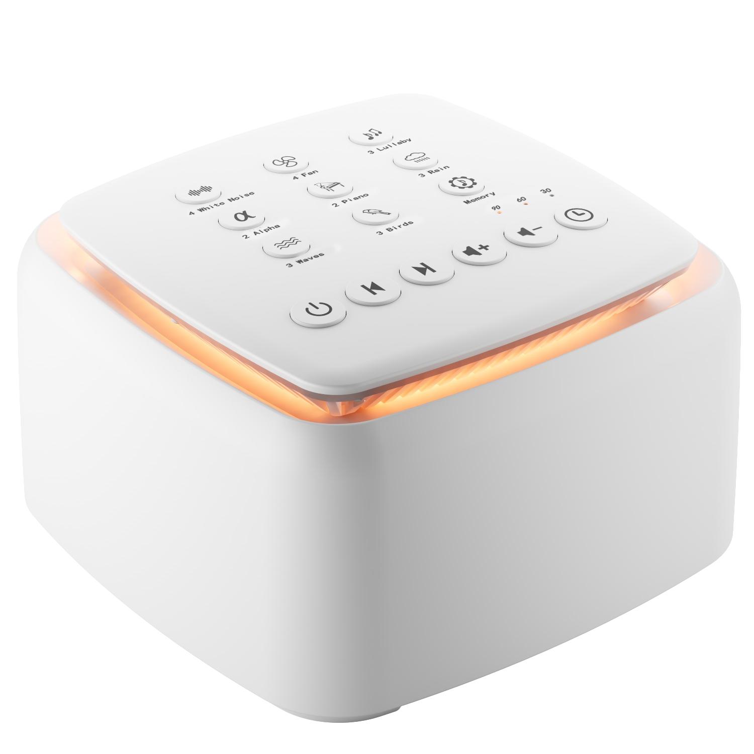 

ST-K302 Машина білого шуму, 30 заспокійливих звуків і тепле світло для сну, потужний акумулятор 30 годин відтворення, звукова машина для немовлят і дорослих бежевий