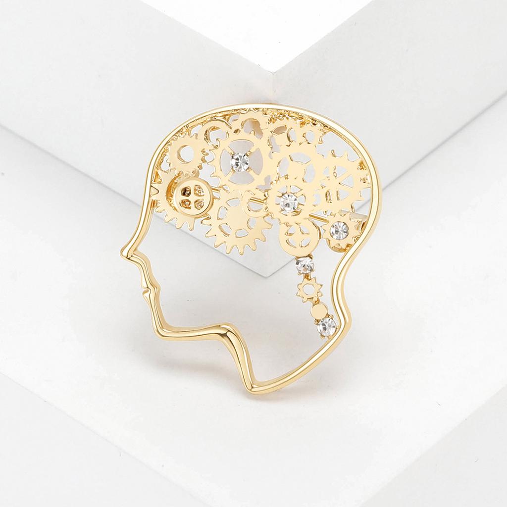 Broche Personalizado Moda Creativo Aleación Broche Cerebro Pin para Ropa