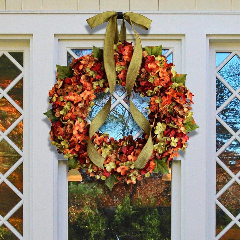 Autumn Artificial Wreath Silk Flower Material Thanksgiving Decorations Exquisite Fall Decorations Home Decoration 30cm