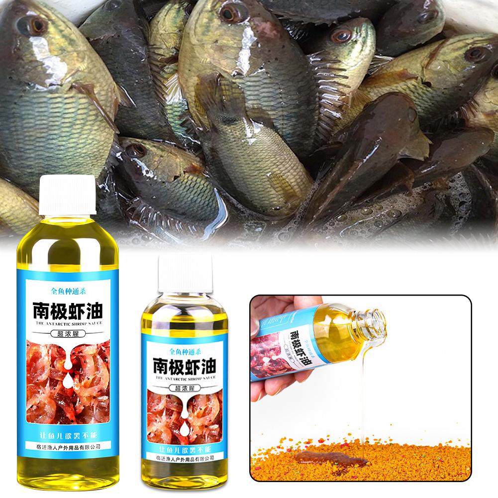 100/200ml Antarctic Shrimp Bait High Concentration Strong Fish Oil Enhancer Wild Attractant Bait Smell Bait Krill Fishing