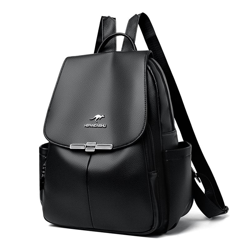 Lederrucksack Damen Reiserucksack mit großem Fassungsvermögen