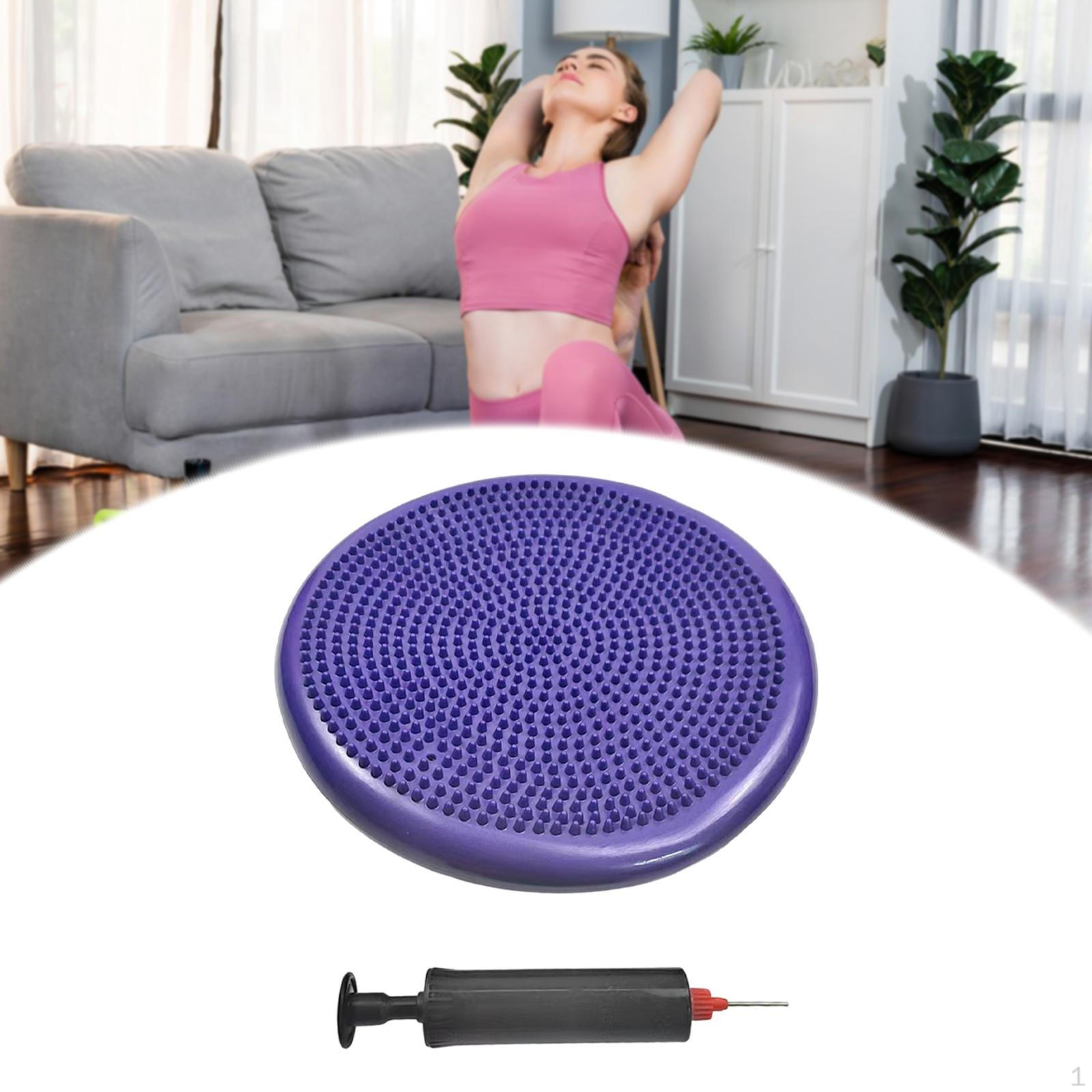 Balance Mat Flat Pad Thickened Wobble Cushion Disc Yoga Stability for Adults Sports фиолетовый