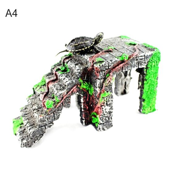 

Смола Черепаха Подъем по ступенькам Терраса Остров Укрытие для рептилий Точка Аквариумный ландшафт