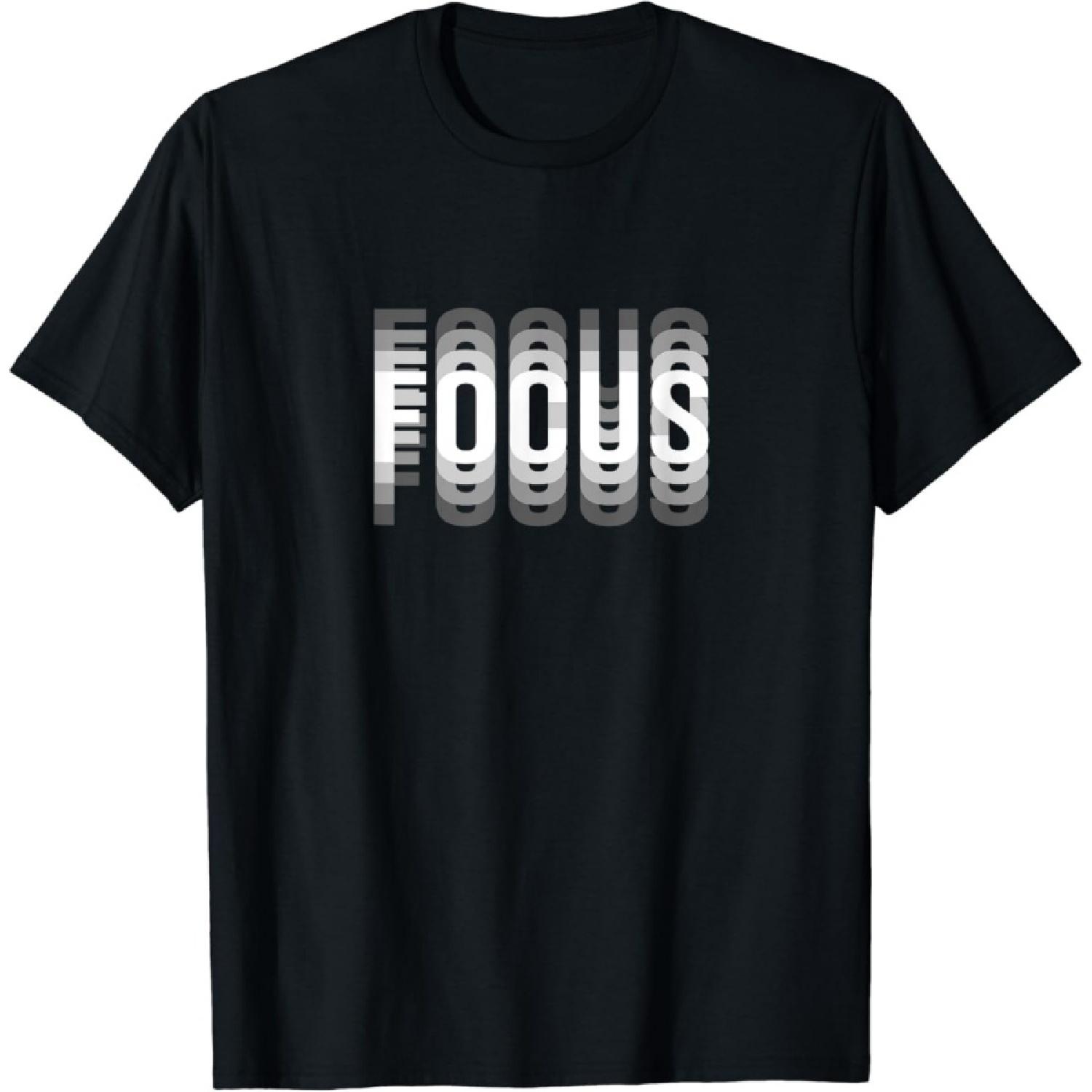 Figured Focus Optical Illusion Trippy T-Shirt Weird Shirt Funny Graphic Tshirt Novelty Tee S