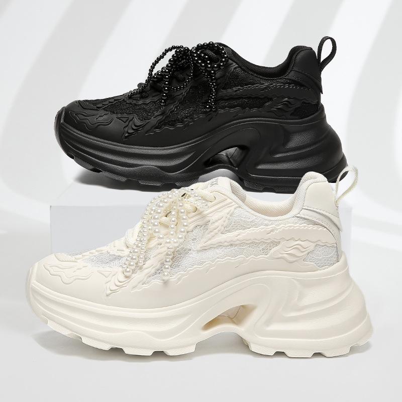 Platform dad shoes women's summer new lace heightening shoes casual shoes popular breathable versatile sports women's shoes